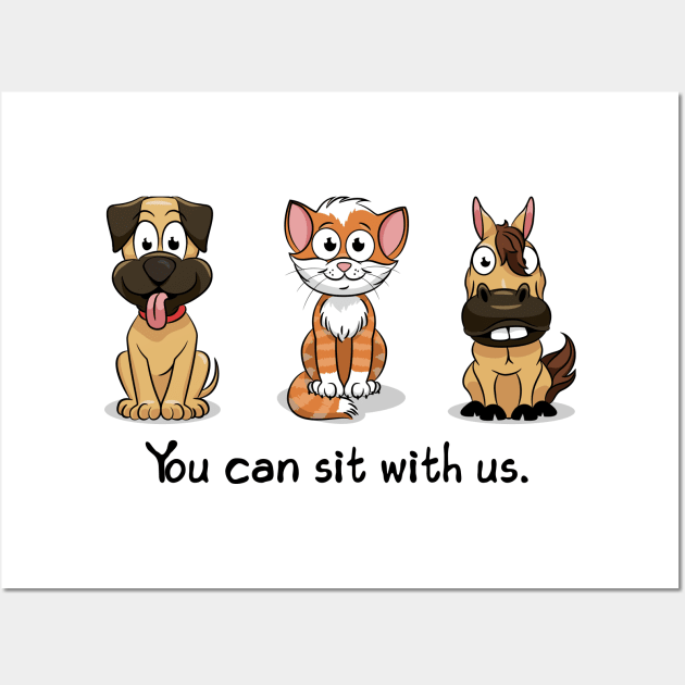 'You Can Sit With Us' Radical Kindness Anti Bullying Shirt Wall Art by ourwackyhome